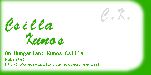 csilla kunos business card